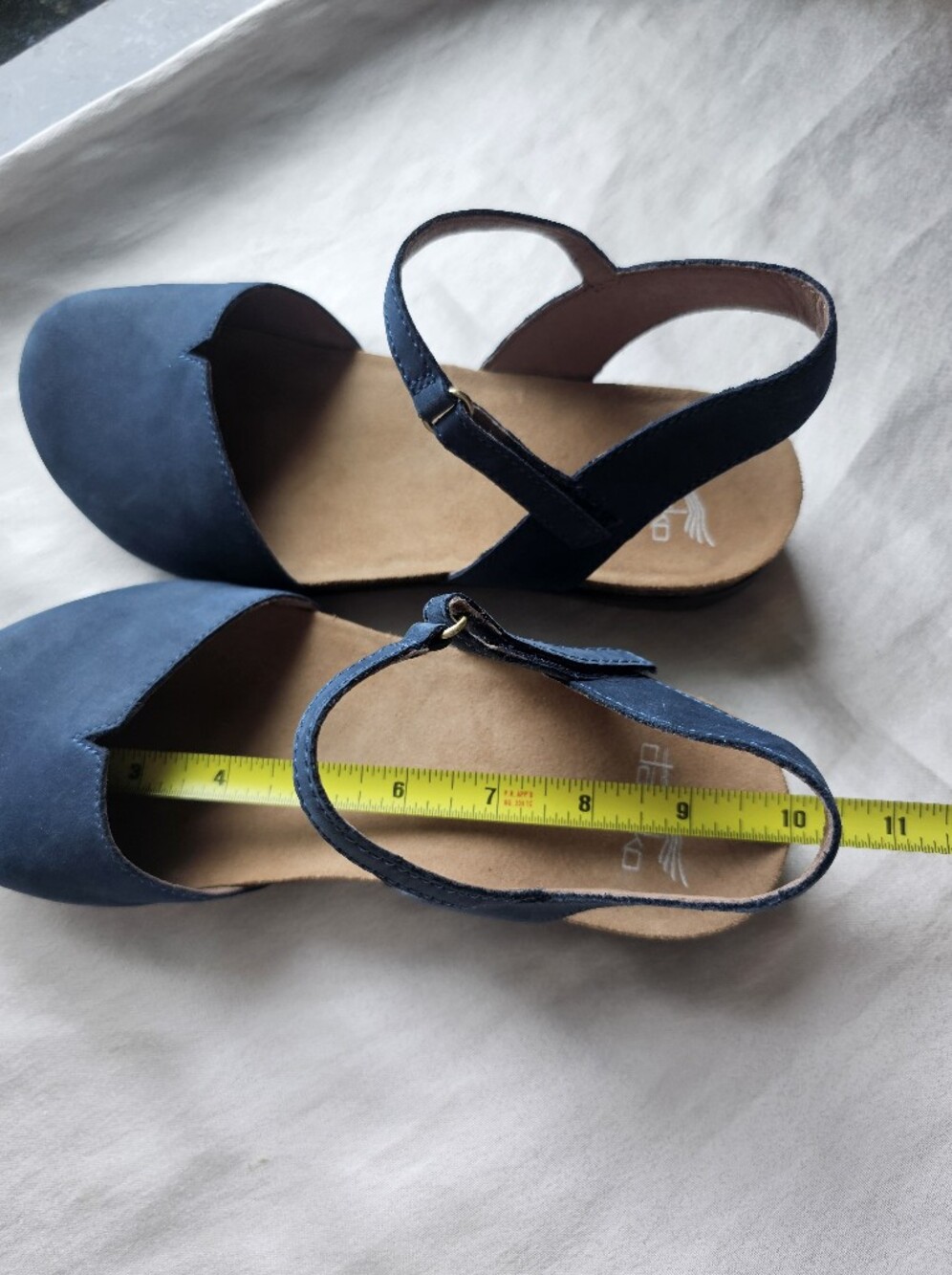 Dansko ROWAN Milled Nubuck Mary Jane Sandals in Navy Sz EU39/US8.5-9 - Picture 6 of 14